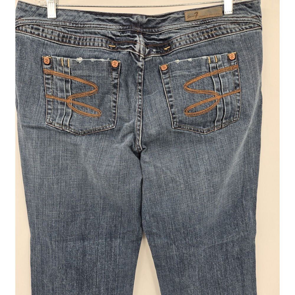 Seven7 Premium Denim Blue Jeans Womens 20 Stretch Casual Pants 38x31 - Picture 5 of 10
